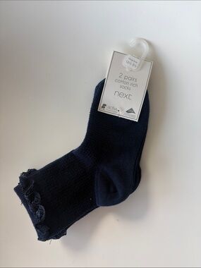 next Navy Cotton-Rich Women's Frilled Ankle Socks - 2 Pack